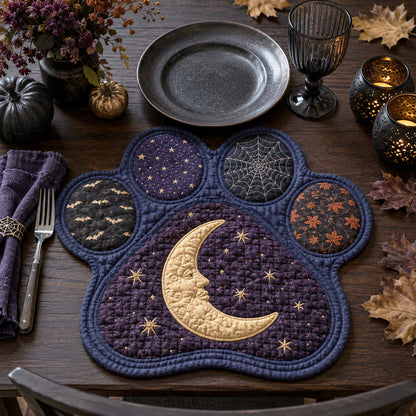 Moonlit Paws Custom Shape Quilted Placemat SN0TD065