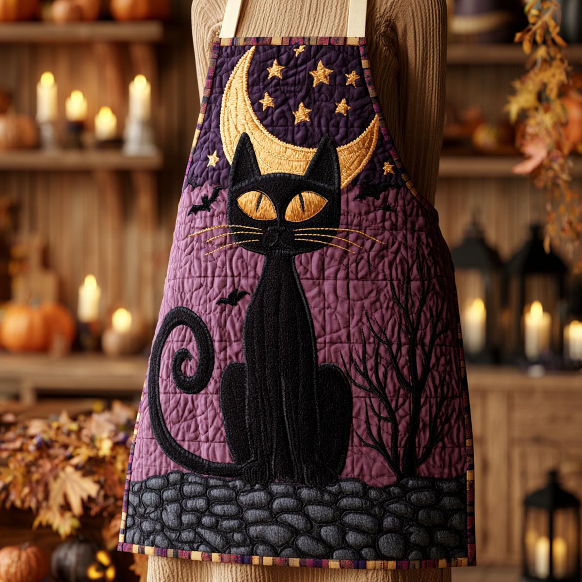 Moonlit Whiskers Quilted Apron SN0DV114