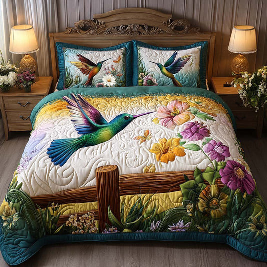 Morning Flutter 3-Piece Quilted Bedding Set NCU0NNT1982
