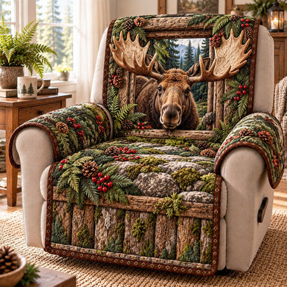 Mossy Antler Moose Quilted Sofa Cover SN0TD1298