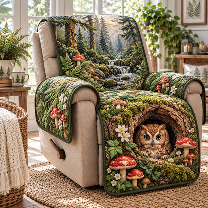 Mossy Mushroom Woods Quilted Sofa Cover SN0TD1362
