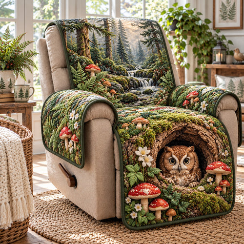 Mossy Mushroom Woods Quilted Sofa Cover SN0TD1362