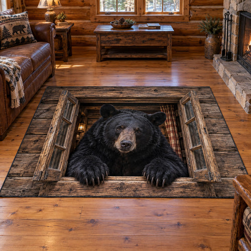 Mountain Bear Area Rug SN0TV689