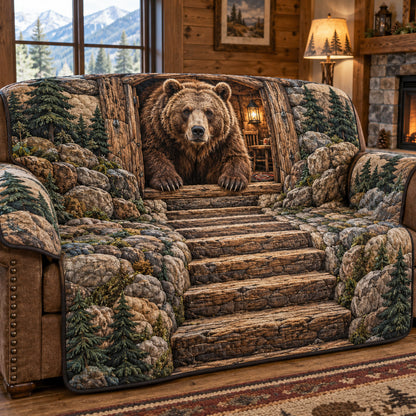 Mountain Bear Quilted Sofa Cover SN0TV712
