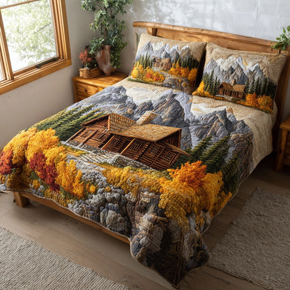 Mountain Cabin 3-Piece Quilted Bedding Set NCU0LV148
