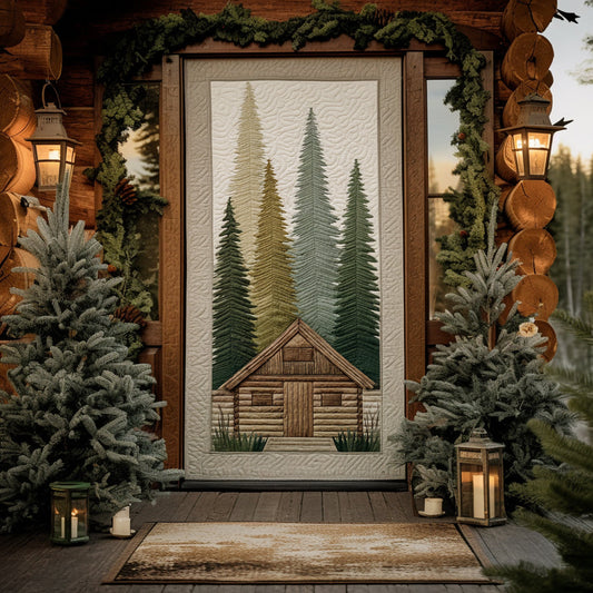 Mountain Cabin Quilted Door Cover NCU0DV8777