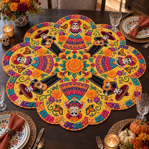 Muertos Celebration Custom Shape Quilted Table Topper SN0TV354