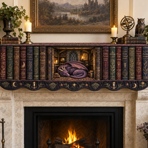 Mystic Library Quilted Mantel Scarf SN0TV598