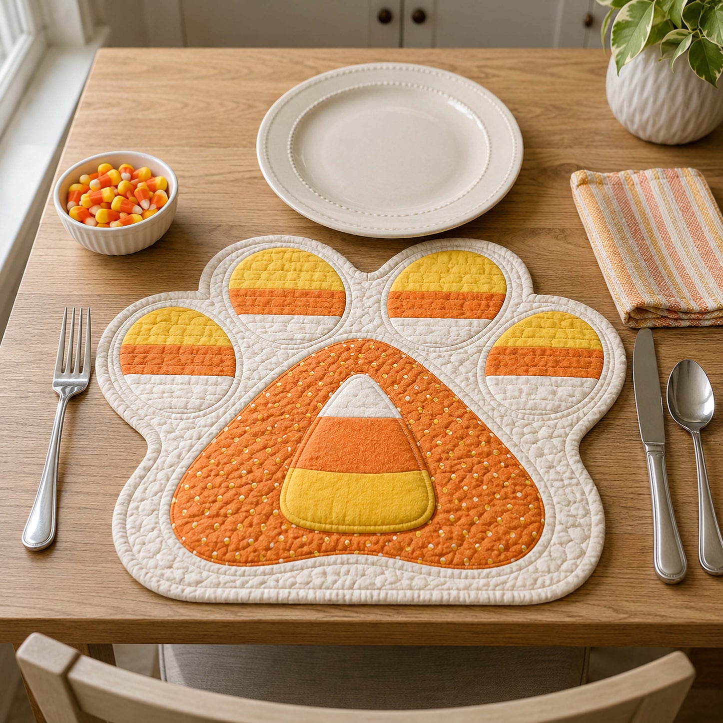 Mystic Paws Custom Shape Quilted Placemat SN0TD061