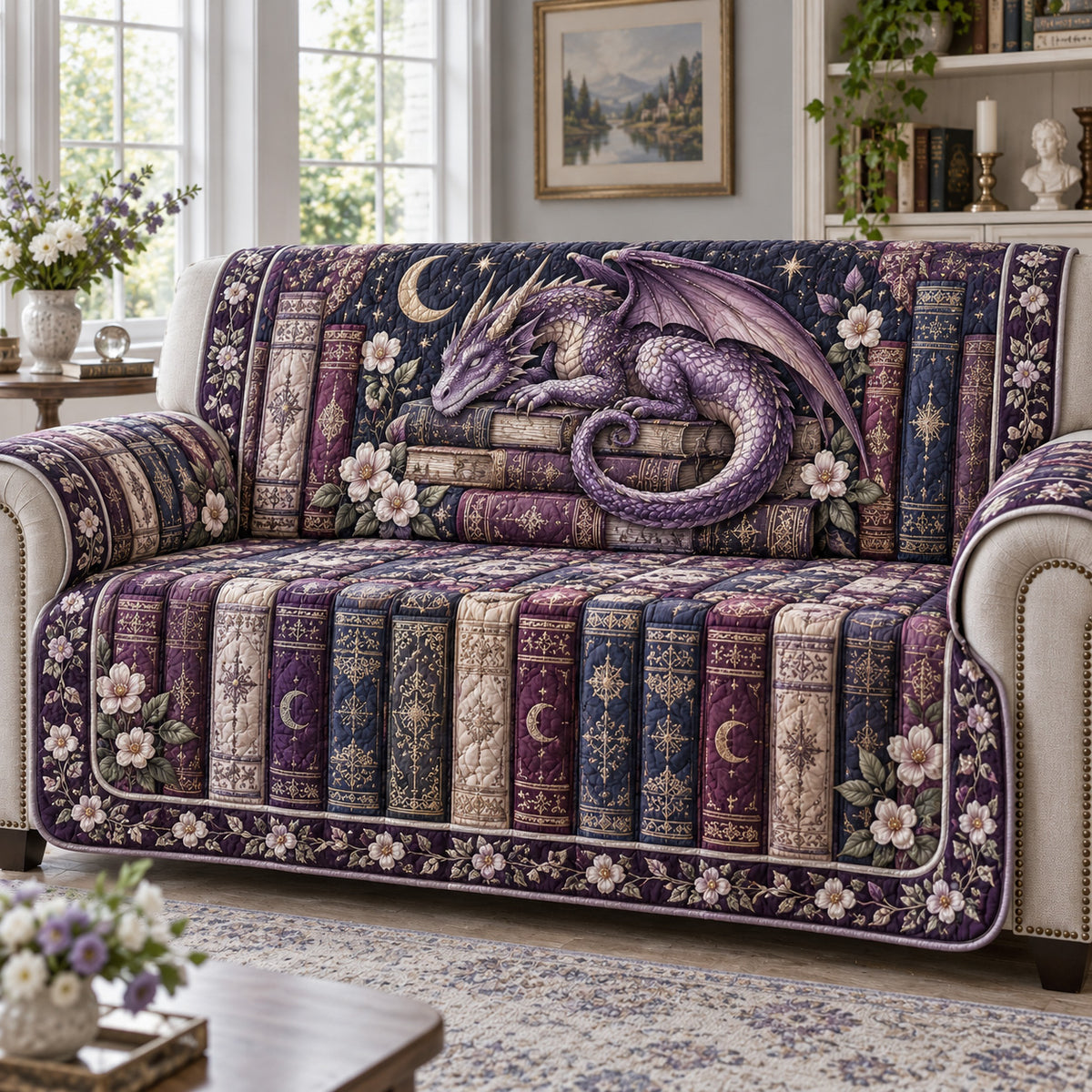 Mystic Serpent Quilted Sofa Cover SN0TV852