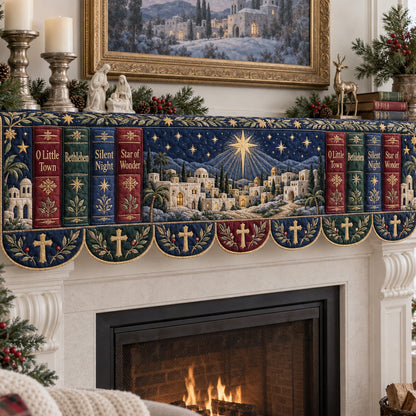 Nativity Blessings Quilted Mantel Scarf SN0TV576