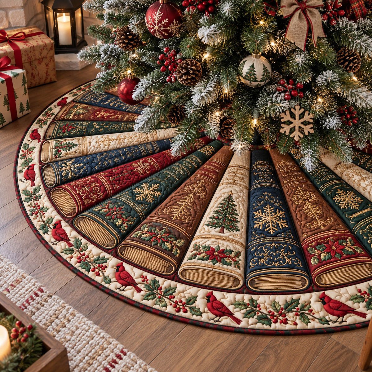 Nativity Radiance Christmas Quilted Tree Skirt SN0TV590