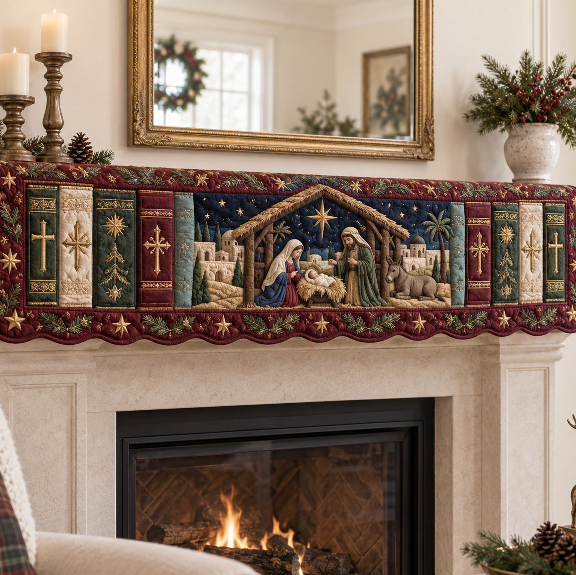 Nativity Story Quilted Mantel Scarf SN0TV565