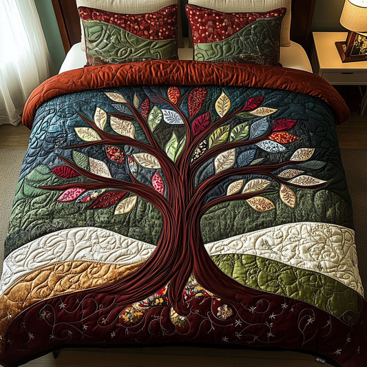 Nature Embrace 3-Piece Quilted Bedding Set NCU0DK2460