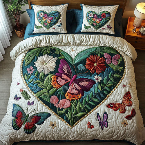 Nature Embrace 3-Piece Quilted Bedding Set NCU0DK3159