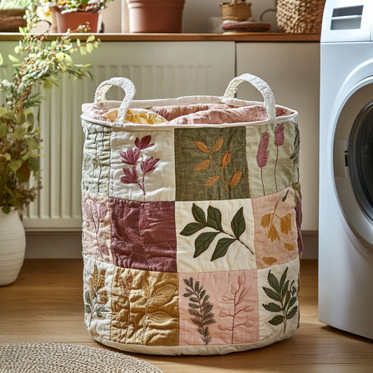 Nature Patch Quilted Laundry Basket NCU0DDK529