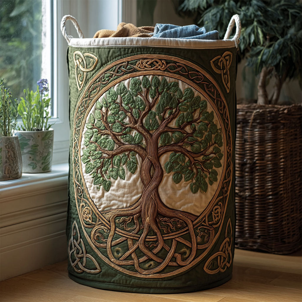 Nature Roots Quilted Laundry Basket NCU0DDK1025