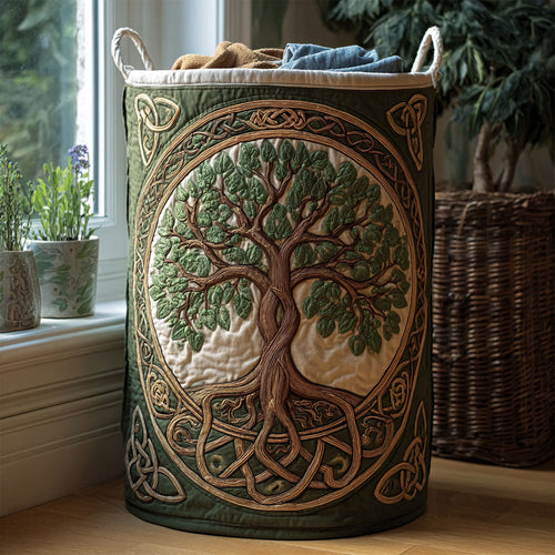 Nature Roots Quilted Laundry Basket NCU0DDK1025