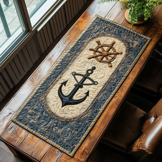 Nautical Haven Quilted Table Runner NCU0DK4866