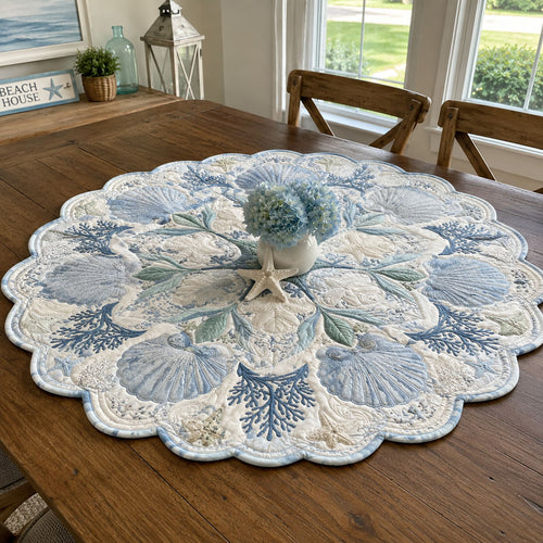 Nautical Lace Custom Shape Quilted Table Topper SN0PT891
