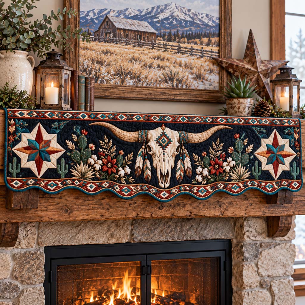 Navy Star Longhorn Mantel Scarf SN0HH1022