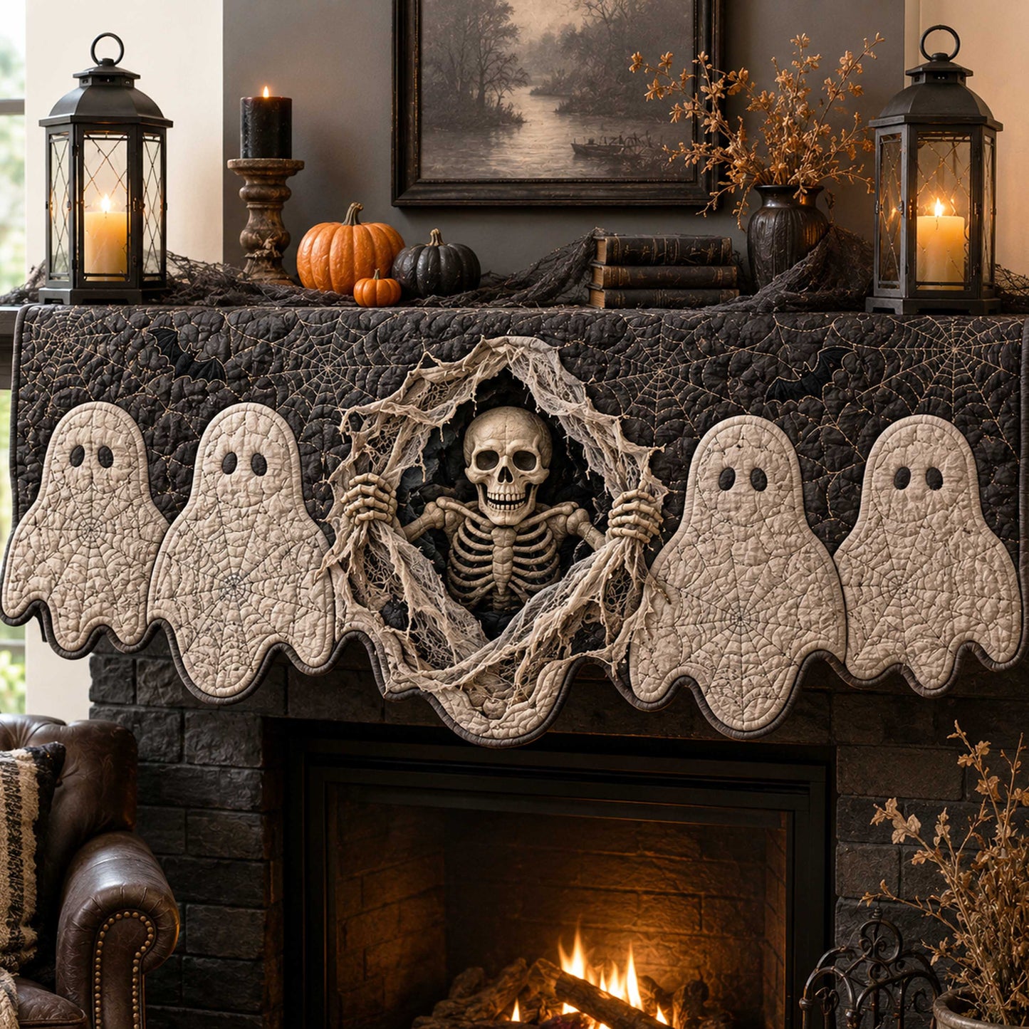 Nightmare Passage Quilted Mantel Scarf SN0TD320