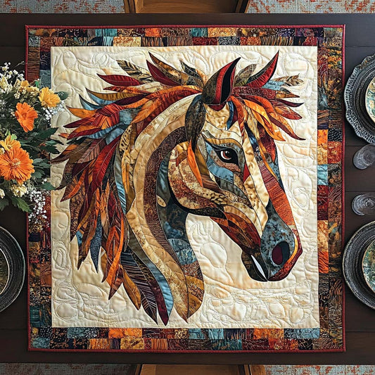 Noble Horse Quilted Table Topper NCU0DDK549