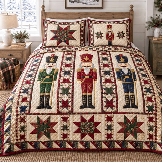 Noble Nutcracker 3-Piece Quilted Bedding Set SN0TD1145