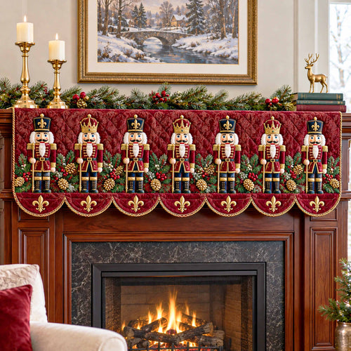 Noble Nutcracker Quilted Mantel Scarf SN0TD1082
