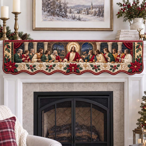 Noel Last Supper Quilted Mantel Scarf SN0HH0826