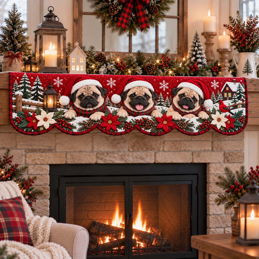 Noel Pug Quilted Mantel Scarf SN0HH0675