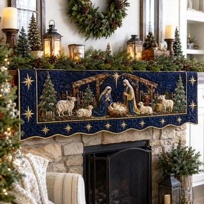 Noel Shepherds Quilted Mantel Scarf SN0TV200