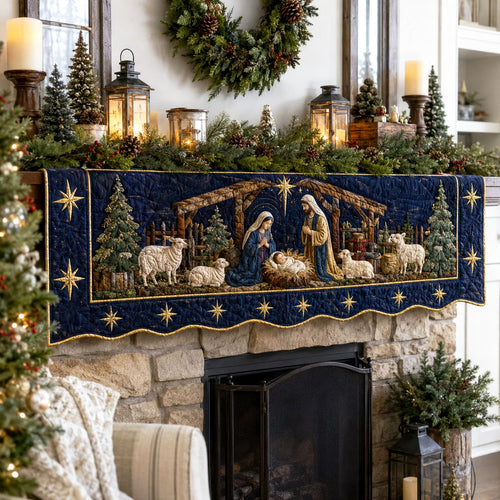 Noel Shepherds Quilted Mantel Scarf SN0TV200