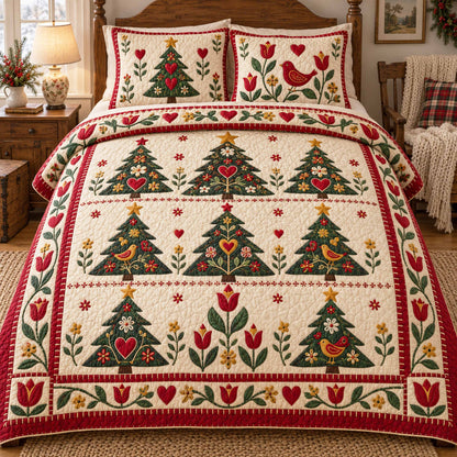 Noel Spruce 3-Piece Quilted Bedding Set SN0TD1161