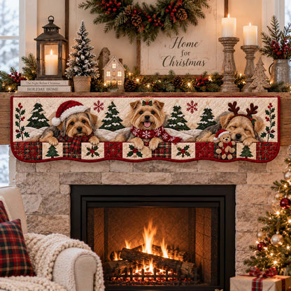 Noel Yorkie Quilted Mantel Scarf SN0HH0663