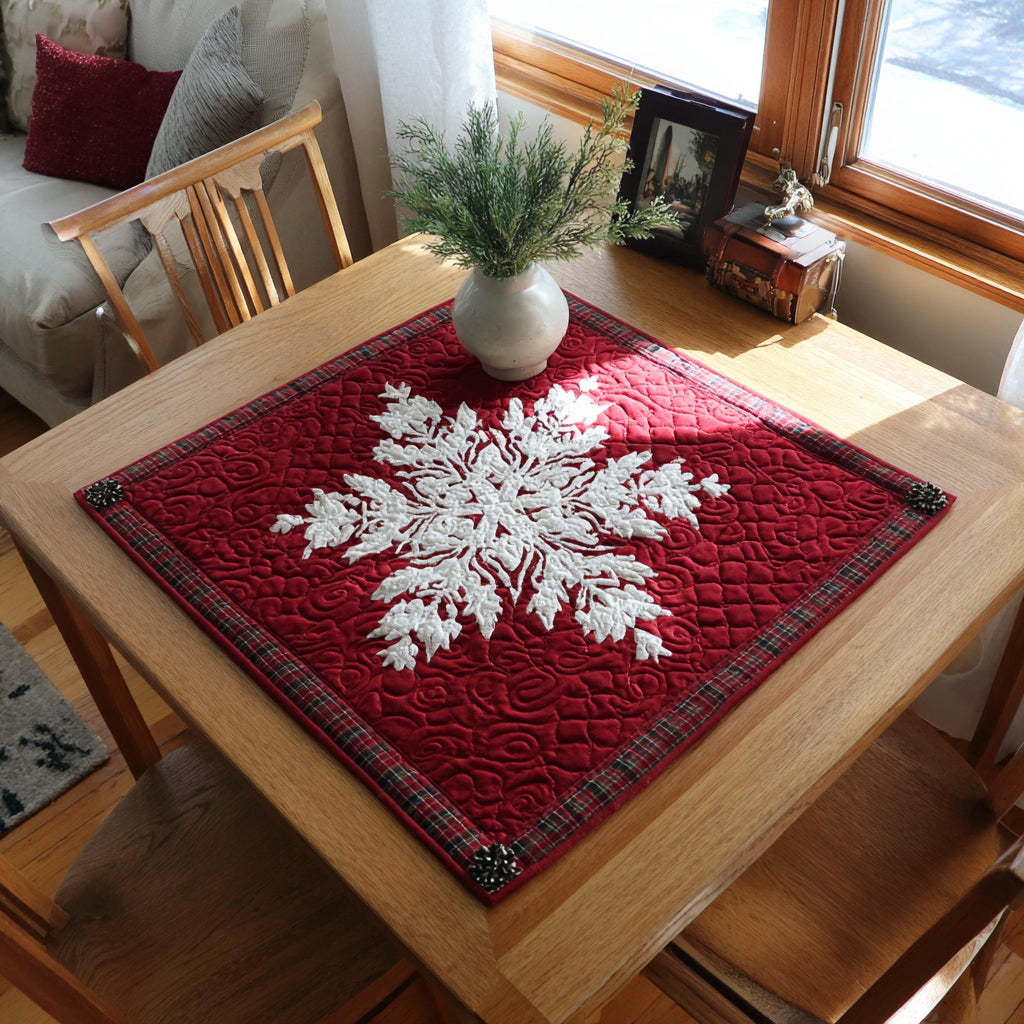 Nordic Snowflake Charm Quilted Table Topper NCU0HNH192