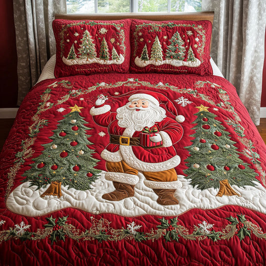 North Pole Celebration Quilted Bedding Set NCU0DV1725