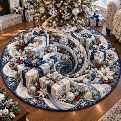 North Pole Christmas Portal Quilted Round Mat SN0PT1364