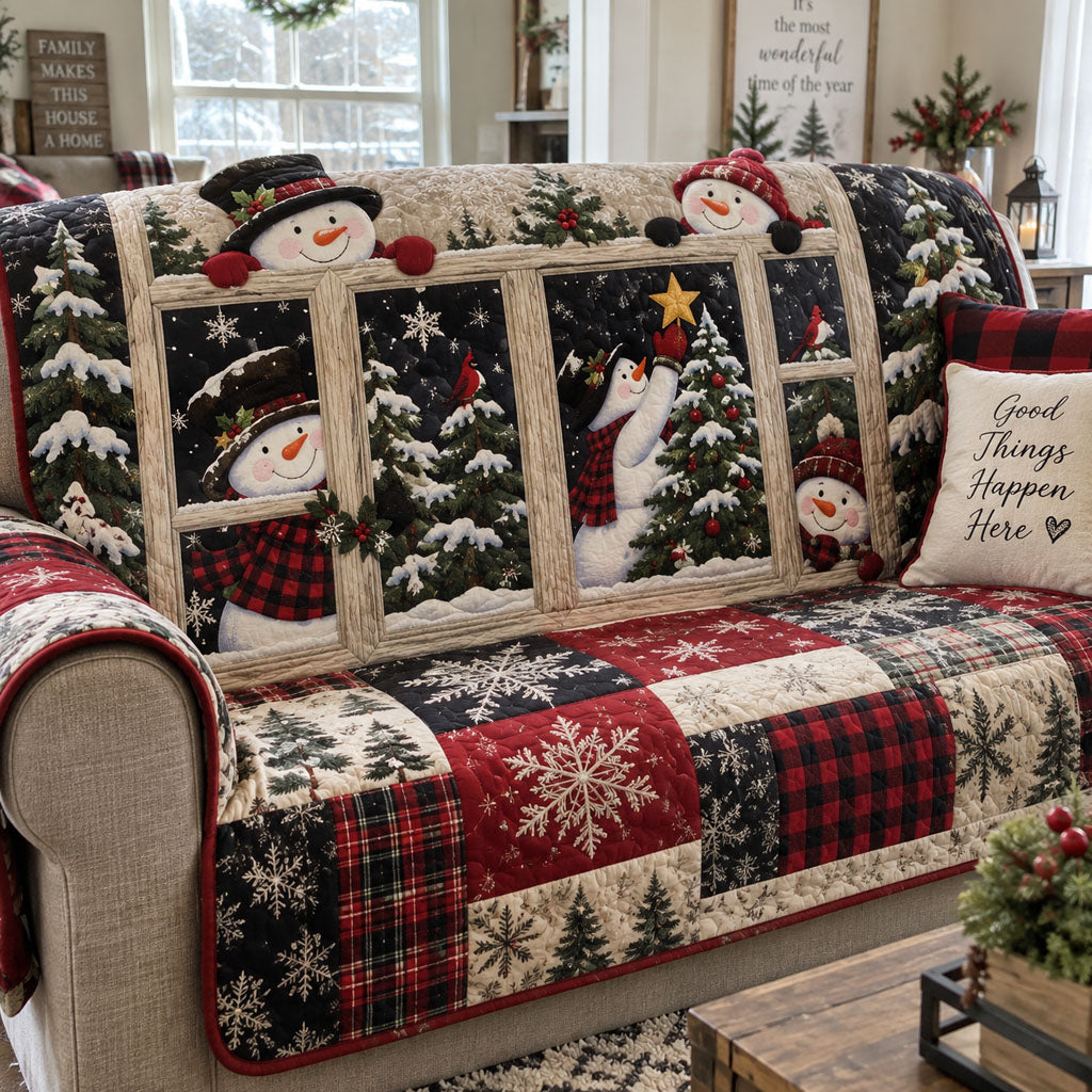 North Pole Quilted Sofa Cover SN0PT1120