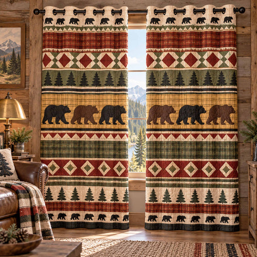 Northern Bear Quilted Curtains SN0TD1117