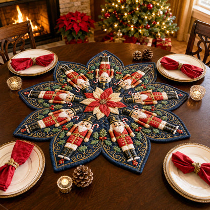 Nutcracker Christmas Custom Shape Quilted Table Topper SN0TD174