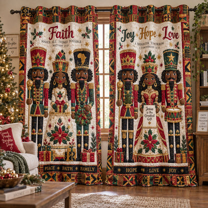 Nutcracker Christmas Parade Quilted Curtains SN0PT1254