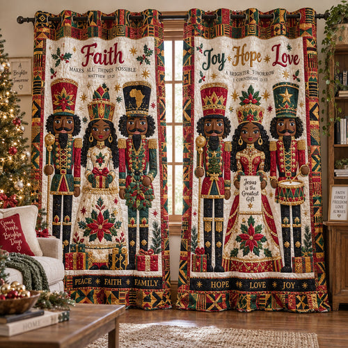 Nutcracker Christmas Parade Quilted Curtains SN0PT1254