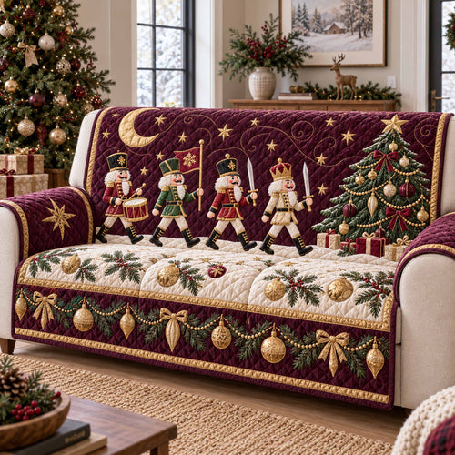 Nutcracker Christmas Quilted Sofa Cover SN0TD1198