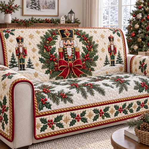 Nutcracker Classic Quilted Sofa Cover SN0TD1201