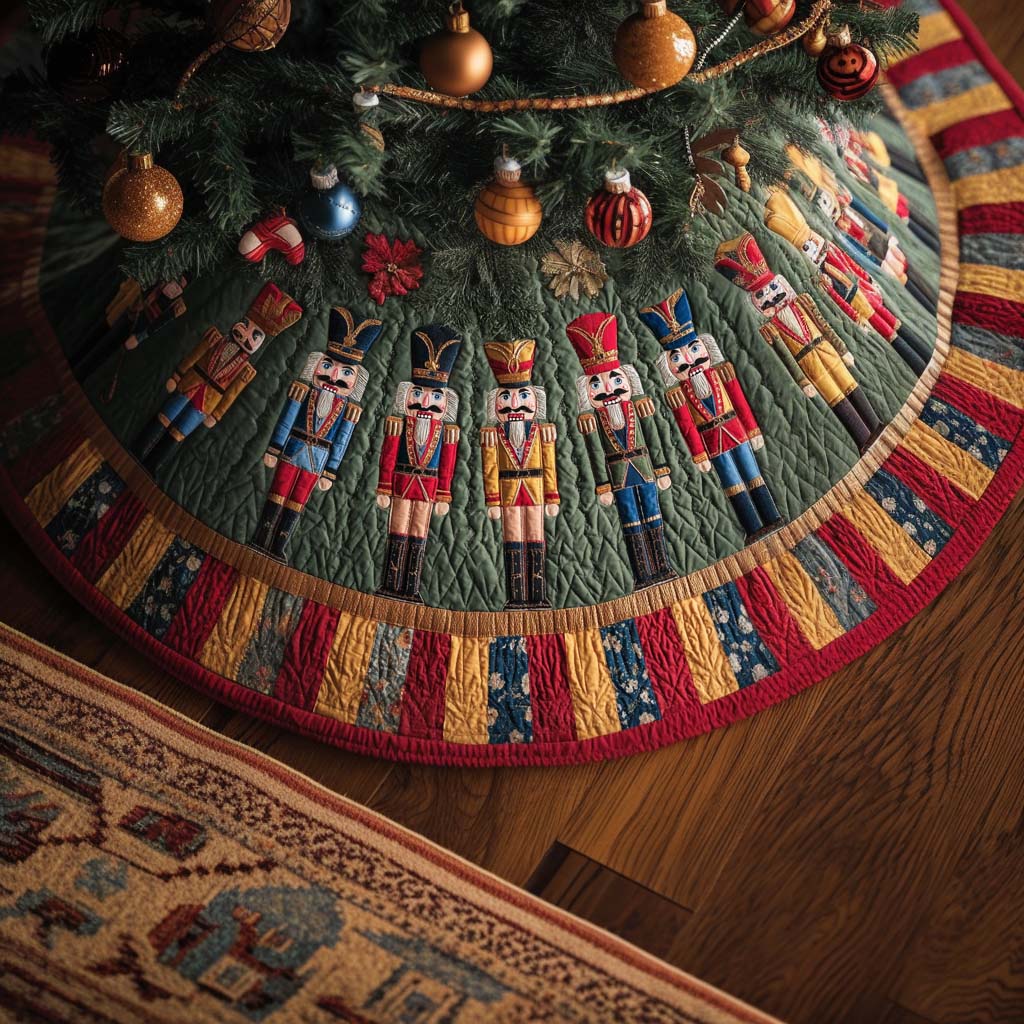 Nutcracker Delight Christmas Quilted Tree Skirt NCU0DDK1753 – Seamnest