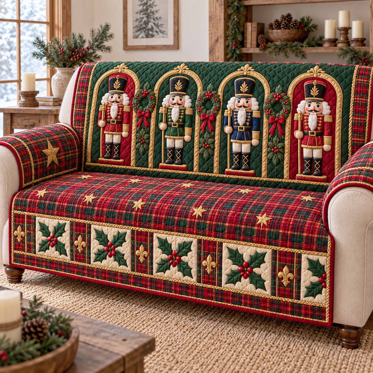 Nutcracker Dream Quilted Sofa Cover SN0TD1188