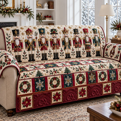 Nutcracker Dreams Quilted Sofa Cover SN0TV890