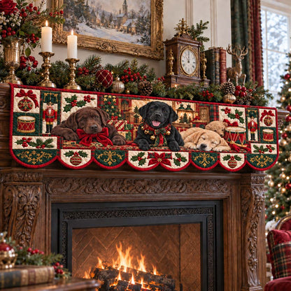 Nutcracker Labrador Joy Quilted Mantel Scarf SN0HH0469