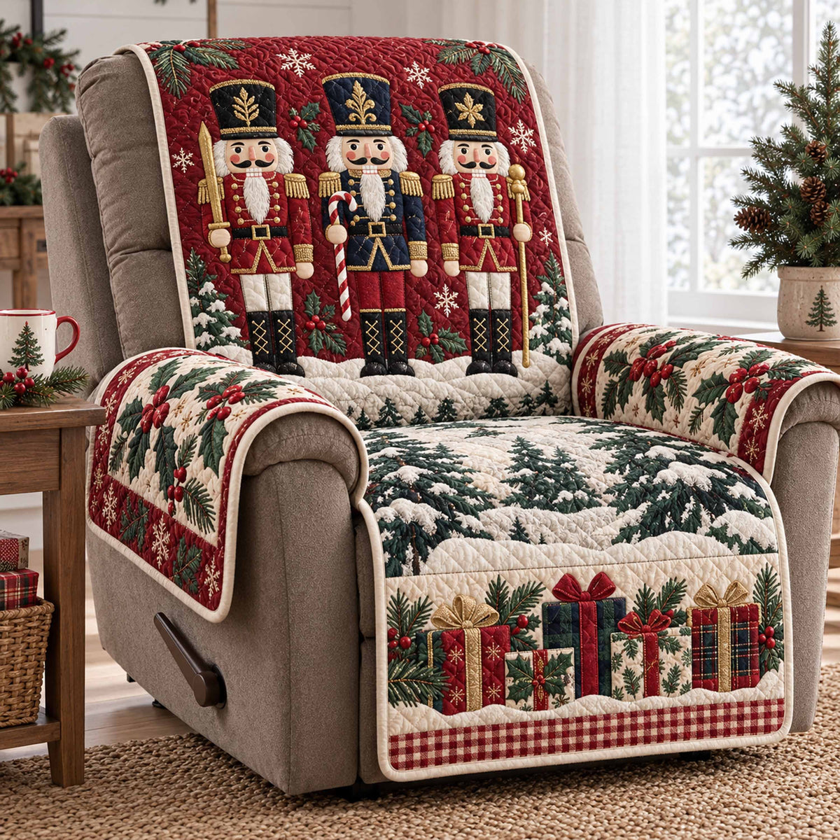 Nutcracker Legend Quilted Sofa Cover SN0TD1204